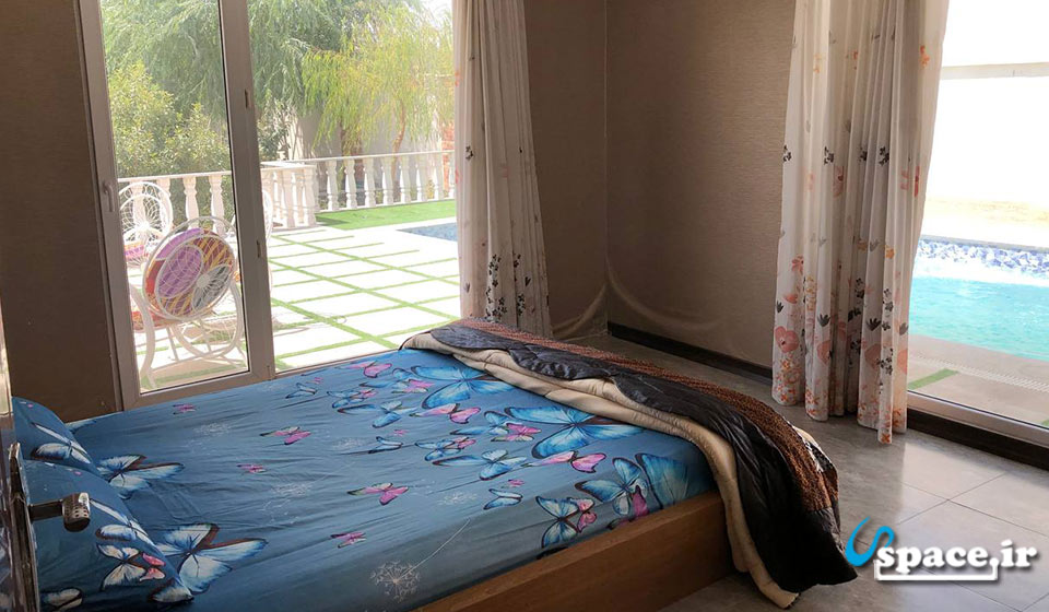 نمای داخلی اتاق خواب ویلای استخردار رامجین - ساوجبلاغ - روستای رامجین